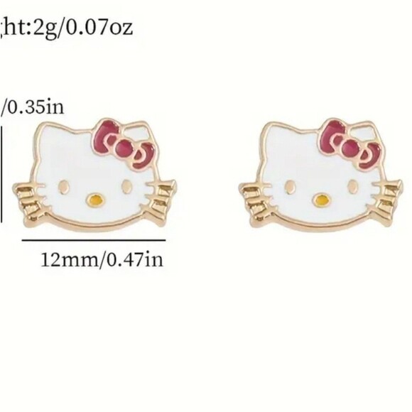 Cute Gold Hello Kitty‎ necklace and Earrings - Picture 5 of 5